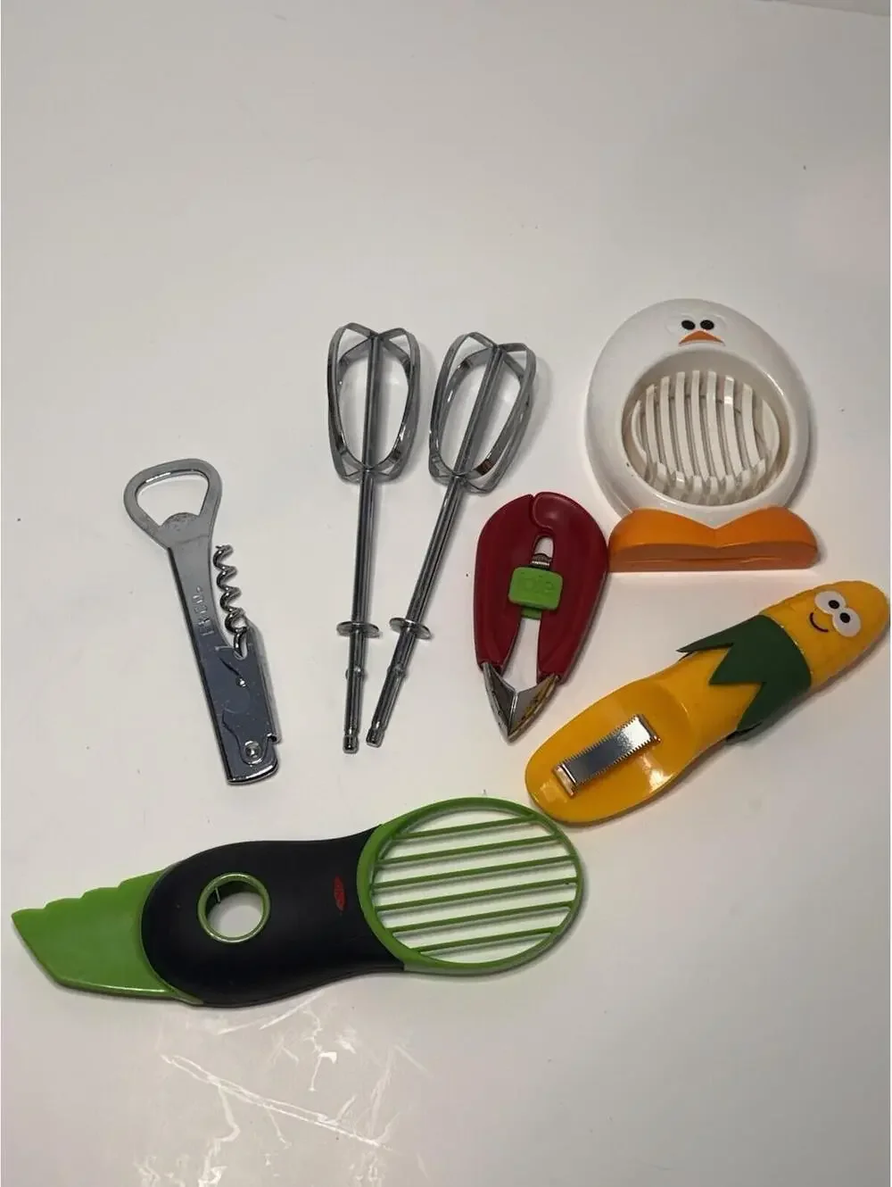 Kitchen Gadget Lot OXO Avocado Slicer Joie Crab Cracker Egg Slicer Tools
